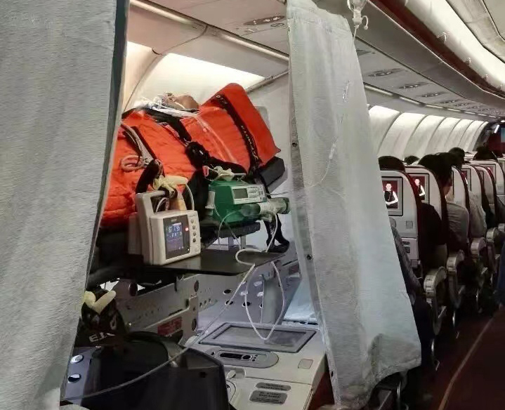 黎城县跨国医疗包机、航空担架